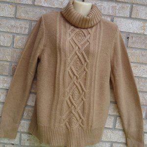 NWT. SIZE L. J. CREW wool blend cable knit sweater.